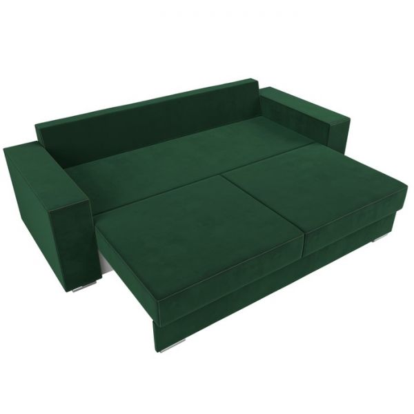 Прямой диван «Исланд», велюр, цвет бежевый