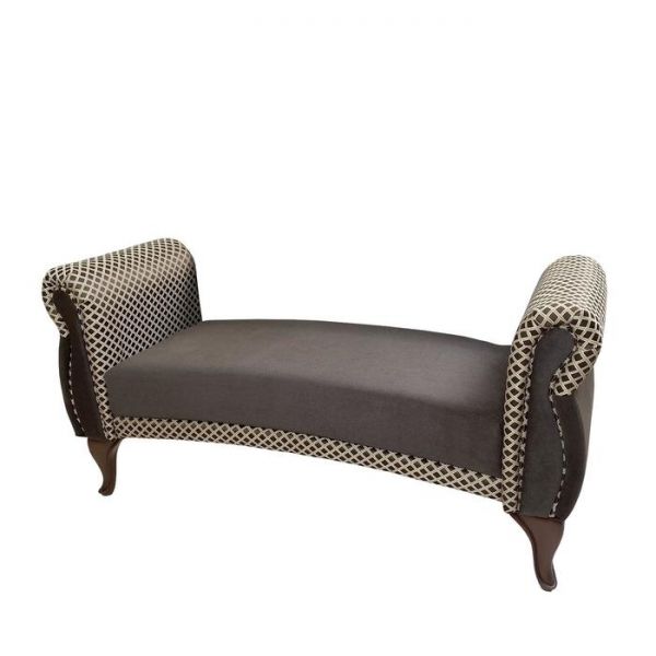 Банкетка без спинки «Лилия», цвет шегги шоколад / аделина даймонд шоколад