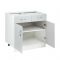 Шкаф напольный с 2 ящиками Мальма 800х580х820 Светло-серый/Белый