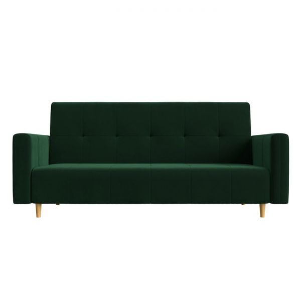 Прямой диван-книжка «Вест», механизм книжка, велюр, цвет бежевый