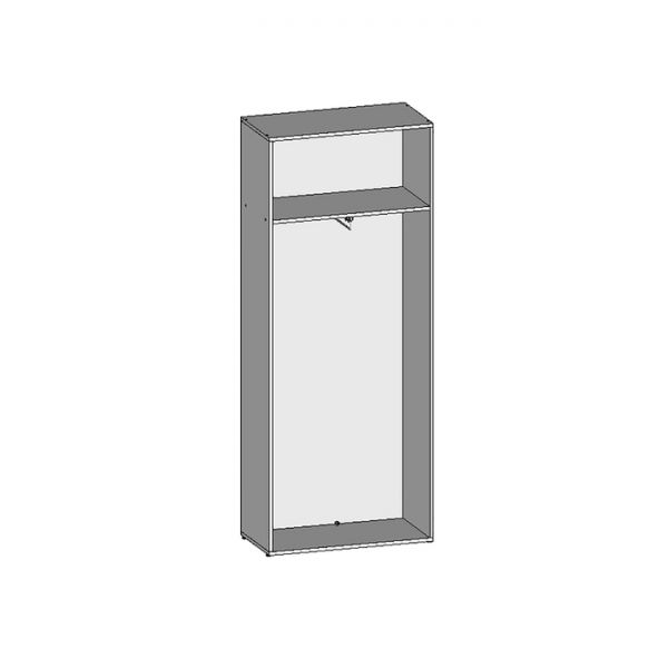 Шкаф для одежды НШ-5г, 760х380х1890 мм, белый шагр