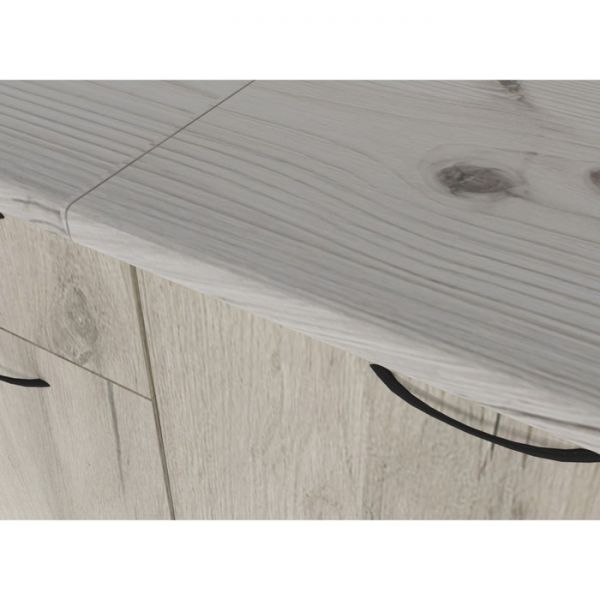 Кухонный угловой гарнитур Лидия оптима 2400х1800 Белый/Сосна/Капри, Бетон темный