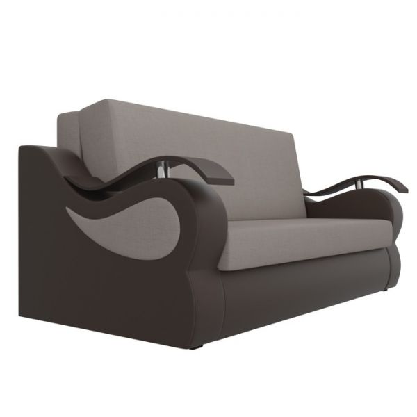 Прямой диван «Меркурий», механизм аккордеон, корфу, цвет корфу 02 / коричневый