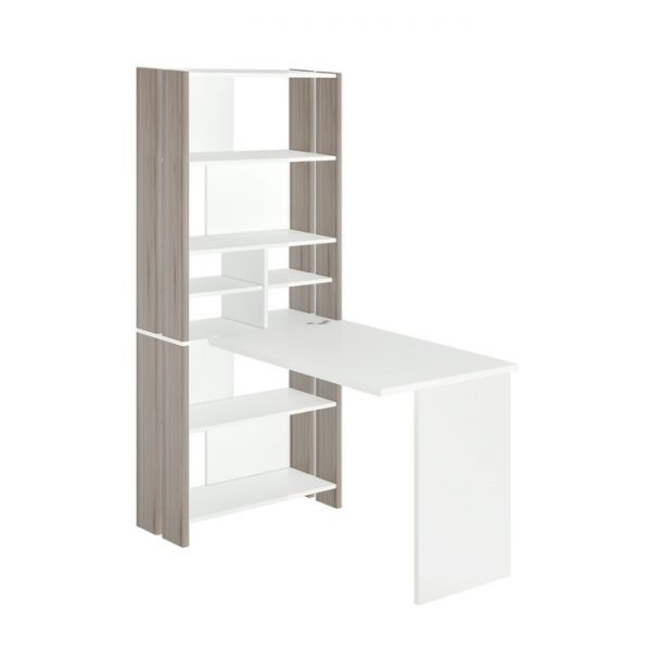 Компьютерный стол, 700 ? 1522 ? 1785 мм, цвет нельсон/белый