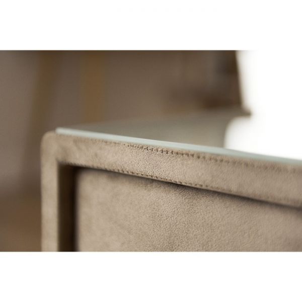 Тумба «Олимпия», 1 ящик, стекло, велюр, цвет velutto 05