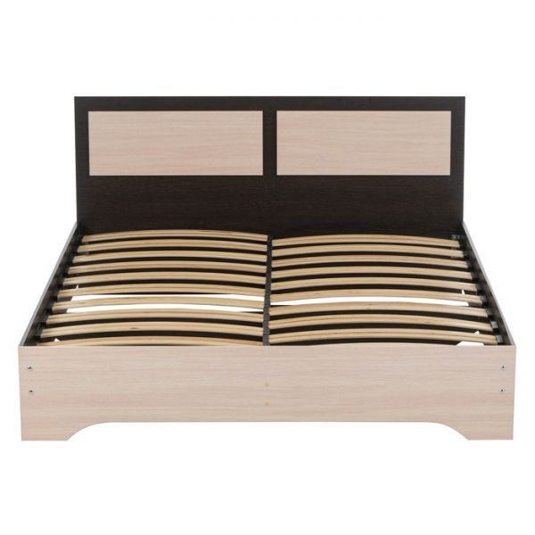 Кровать Милан МК-1,6  1600х2000 Венге/Дуб молочный