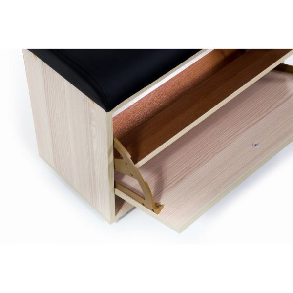 Обувница МС 1(118), 620х300х460, Ясень/Черный