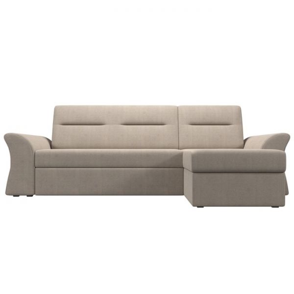 Угловой диван «Клайд», механизм дельфин, рогожка, цвет бежевый