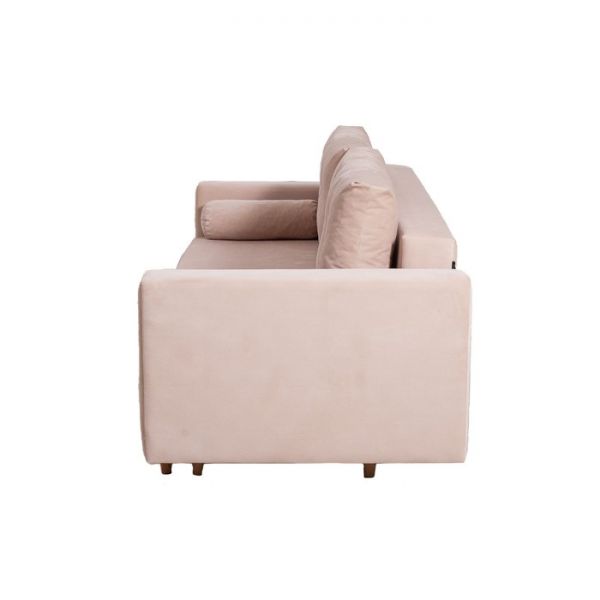 Прямой диван «Киото», механизм еврокнижка, велюр, цвет бежевый