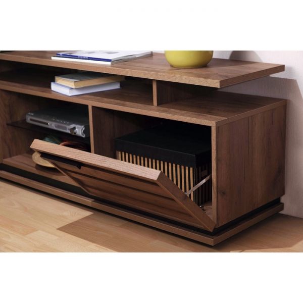 Тумба ТВ малая Nature 333, 1136 ? 400 ? 537 мм, цвет гаскон пайн / чёрный