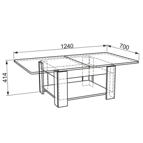 Журнальный стол Адам 1 Ясень шимо темный / Ясень шимо светлый