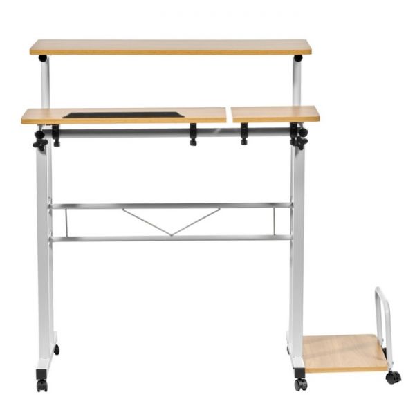 Стол многофункциональный Shuttle, 800 ? 580 ? 800(1300) мм, цвет светлое дерево / белый