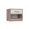 Тумба прикроватная Соната 500х380х440 Дуб крафт серый/Дуб крафт белый