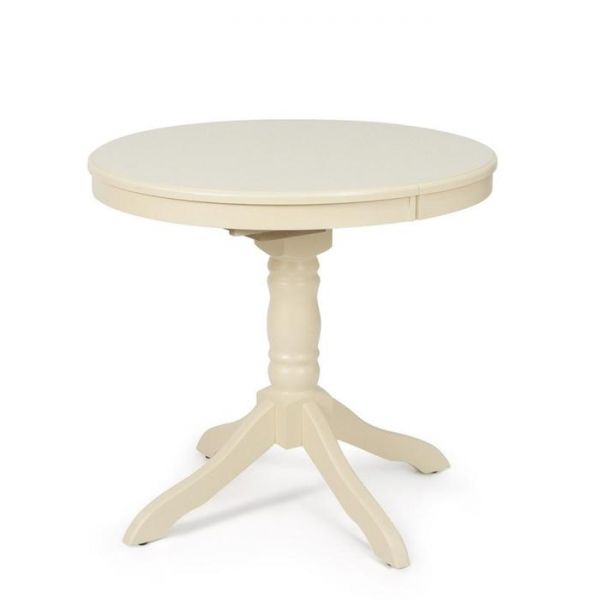 Обеденный стол «Медведь», 850 (1150) ? 850 ? 750 мм, раскладной, слоновая кость