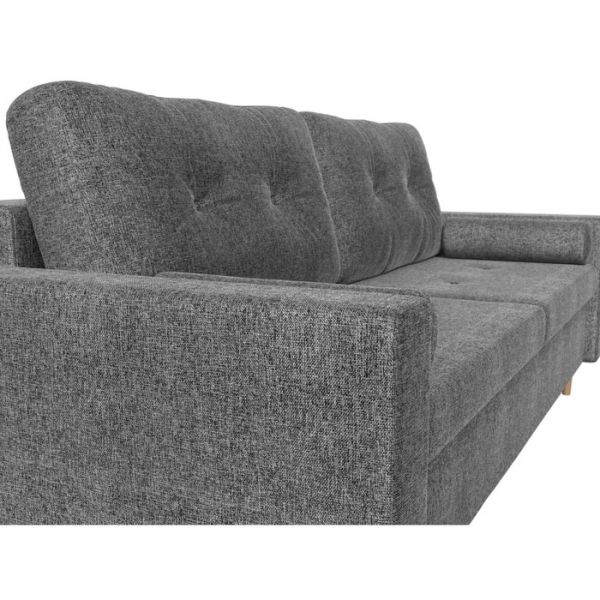 Диван прямой «Белфаст», механизм пантограф, рогожка, цвет серый