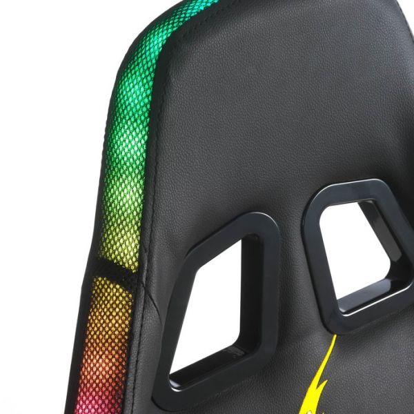 Кресло игровое SL™ ZEUS YS-900 черно-красное, с подсветкой и подставкой для ног