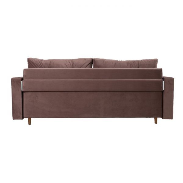 Прямой диван «Киото», механизм еврокнижка, велюр, цвет серый