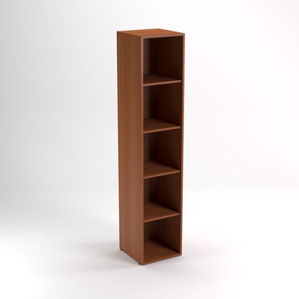 Шкаф стеллаж НШ-6, 383 ? 380 ? 1890 мм, белый шагр