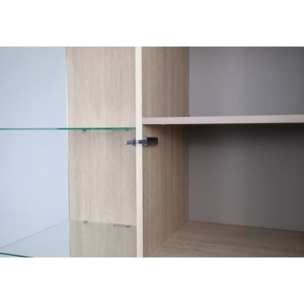 Шкаф-витрина правая Моана-2.1 900х420х2020 палермо/мокко