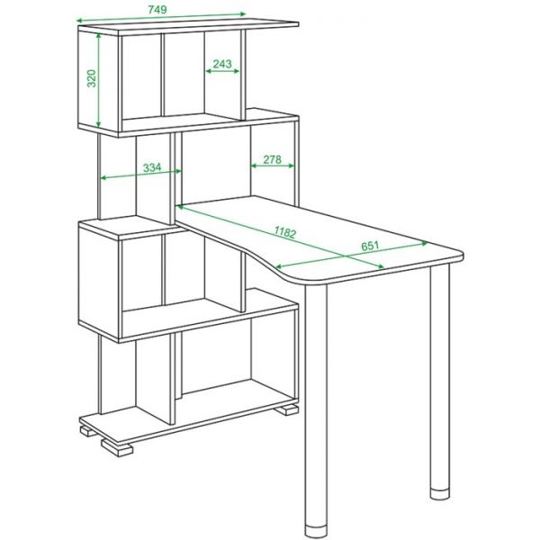 Стол-стеллаж «СЛ-5-4СТ-2», с ящиками, 750 ? 1182 ? 1395 мм, цвет карамель