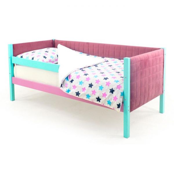 Детская кровать-тахта мягкая Svogen мятный-лаванда