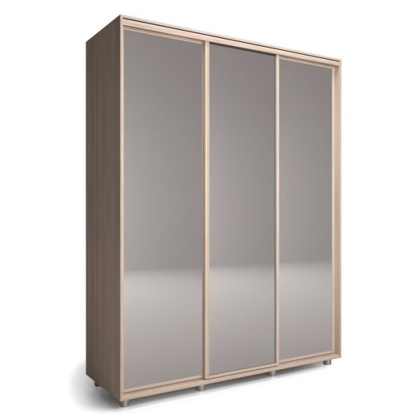 Шкаф-купе Удачный 3 зеркала 2370х600х2300 Венге Темный