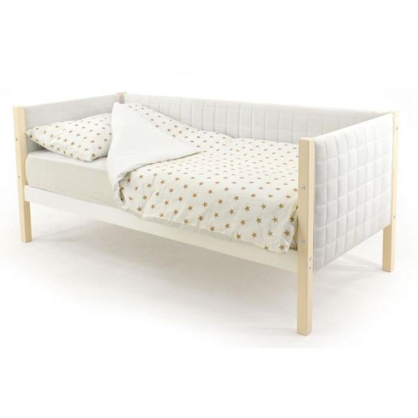 Детская кровать-тахта мягкая Svogen бежево-белый