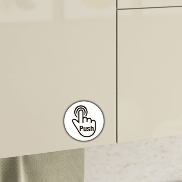 Кухонный гарнитур Бостон 2000х600 белый/крем глянец/дуб скальный глянец