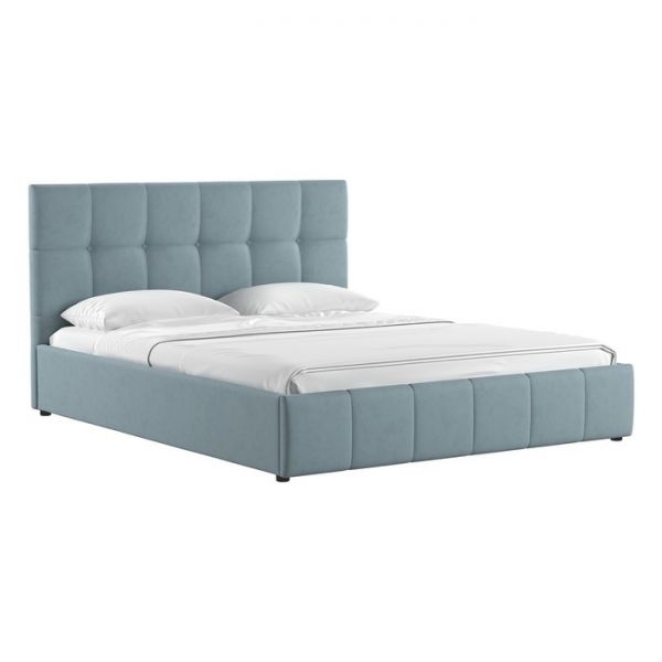 Кровать Хлоя, 1600х2000, ортопедическое осн+ПМ, Макс/Серебристый серый