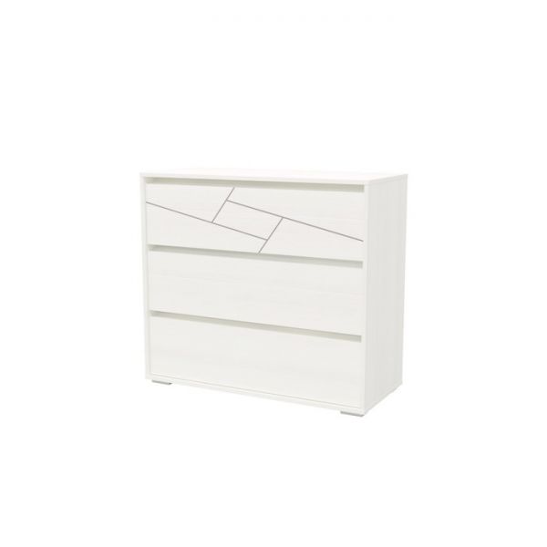 Комод с тремя ящиками АДЕЛИНА 1000х440х900 Рамух белый