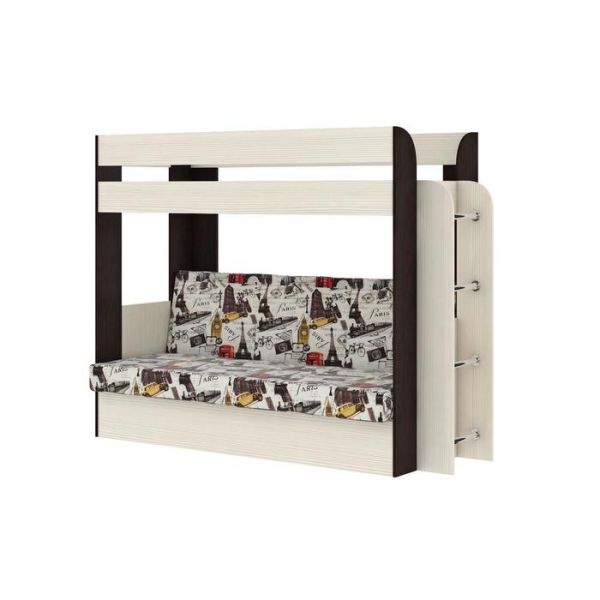 Кровать Карамель-75 1900х800 БигБен/Сосна карелия/Венге магия