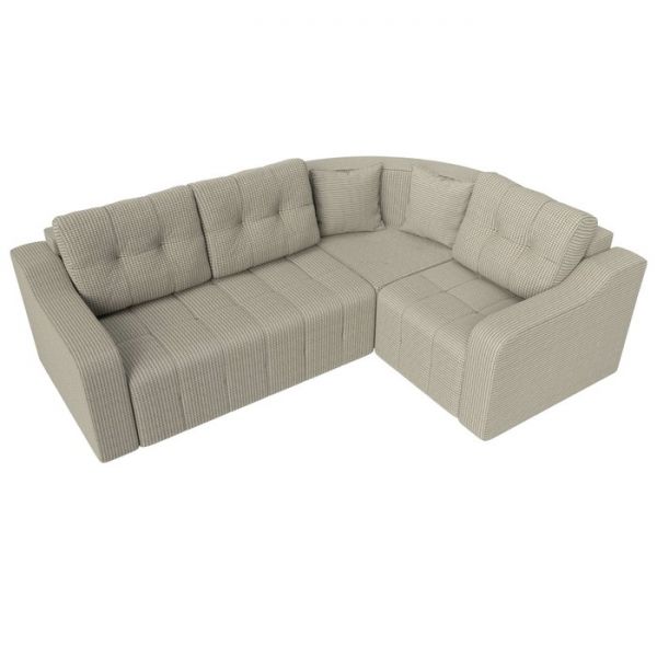 Угловой диван «Кембридж», механизм еврокнижка, рогожка, цвет бежевый