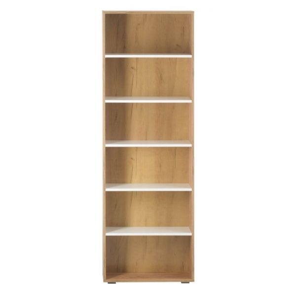 Стеллаж Лофт, 600х1810х210, Дуб крафт золотой/Белый