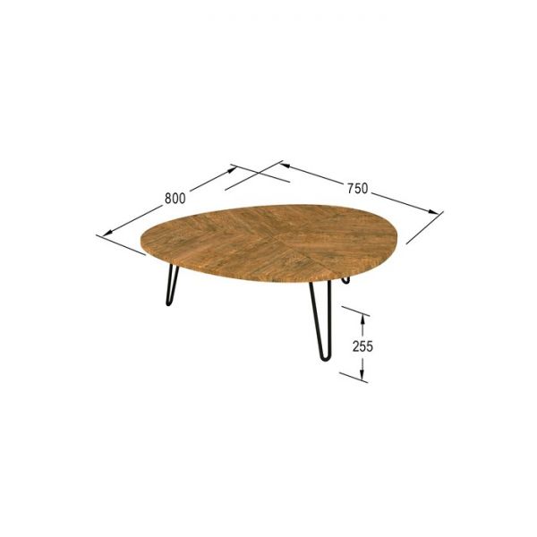 Стол журнальный «Эйтон 230», 800 ? 750 ? 255 мм, цвет дуб американский