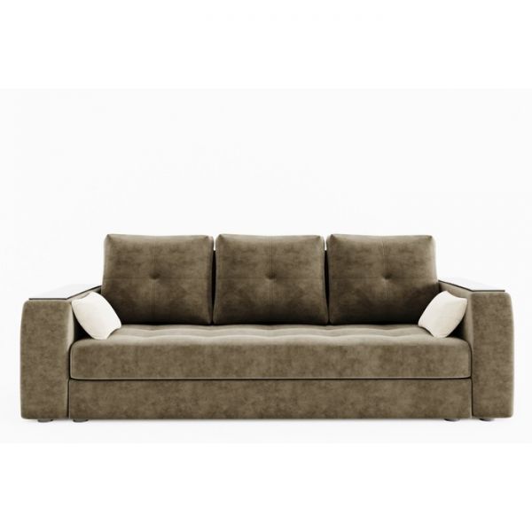 Прямой диван «Сенатор», механизм пантограф, велюр, цвет селфи 01 / селфи 03