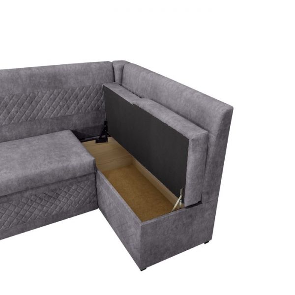 Кухонный уголок «Фантазия», левый угол, цвет эмилия грей