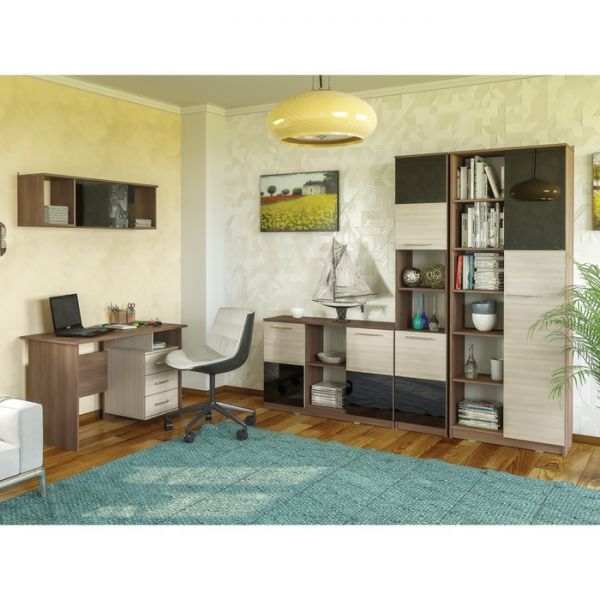 Стеллаж Брайтон, 394х354х2069, Ясень шимо темный/Ясень шимо светлый