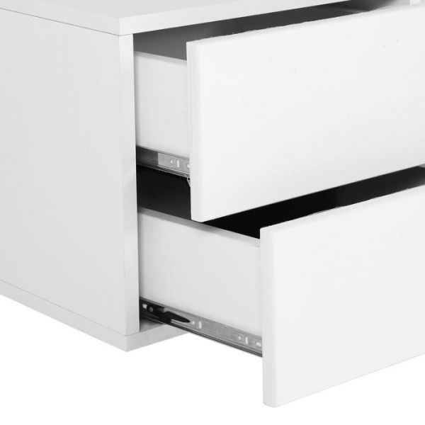 Тумба прикроватная Элтон №2 подвесная, 400х320х360, Белый/МДФ Белый глянец