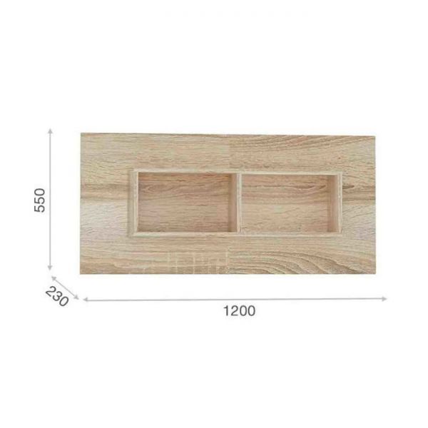 Полка навесная «Стелс», 1 дверь , 1200 ? 230 ? 550 мм, цвет дуб сонома / белый