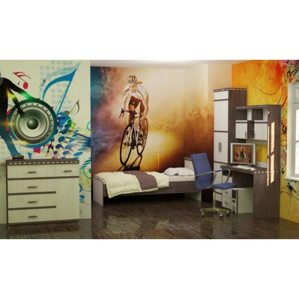 Комод №2 «Ольга 13», 1074 ? 492 ? 1014 мм, цвет ясень анкор тёмный / ясень анкор светлый