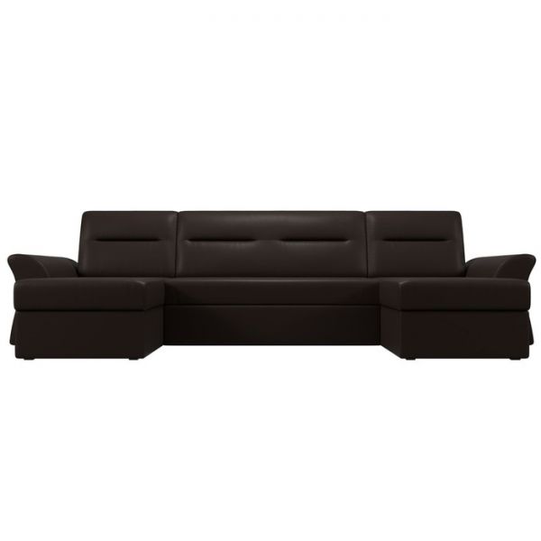 П-образный диван «Клайд», механизм дельфин, экокожа, цвет бежевый