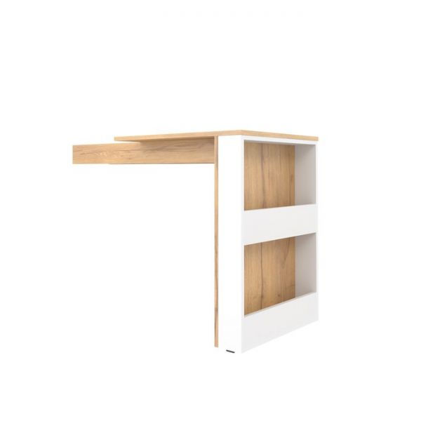 Стол приставной «Лойс 86», 525 ? 643 ? 744 мм, угловой, цвет дуб золотистый / белый