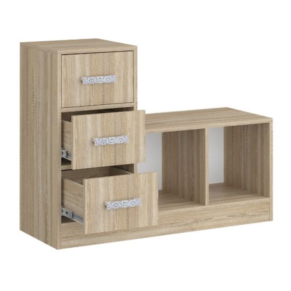 Обувница «Салоу 3», 974 ? 355 ? 744 мм, цвет дуб сонома