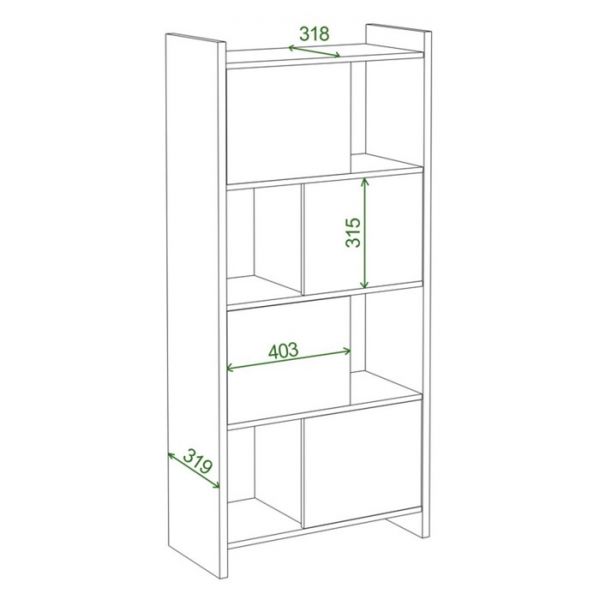 Стеллаж, 700 ? 320 ? 1520 мм, цвет белый жемчуг