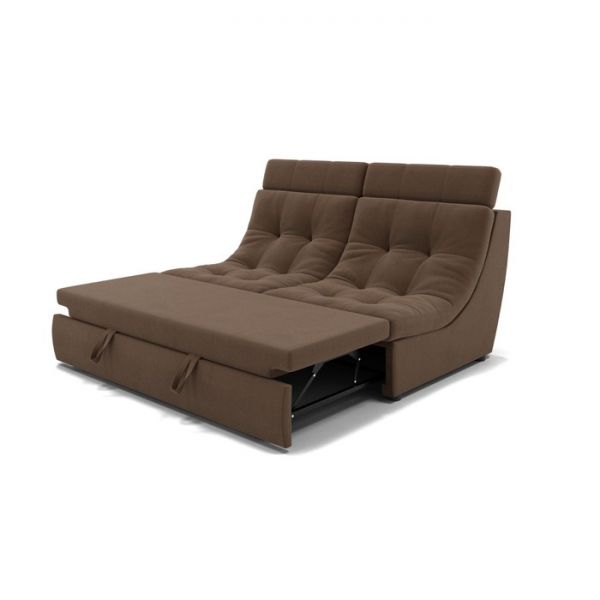 Прямой диван «Монако 3», механизм дельфин, ППУ, велюр, цвет селфи 01