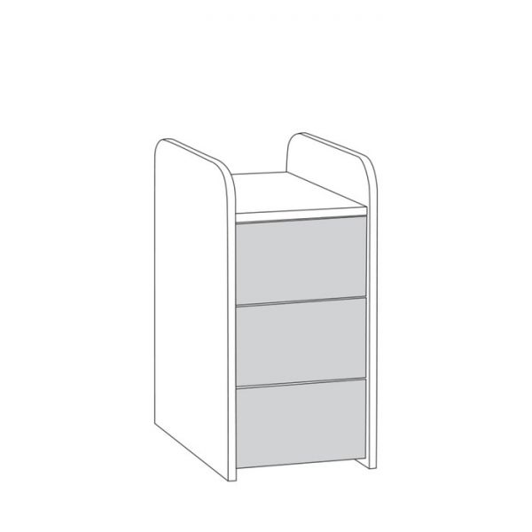 Тумба Индиго 10.94, 300х501х601, Темно-серый/Граффити