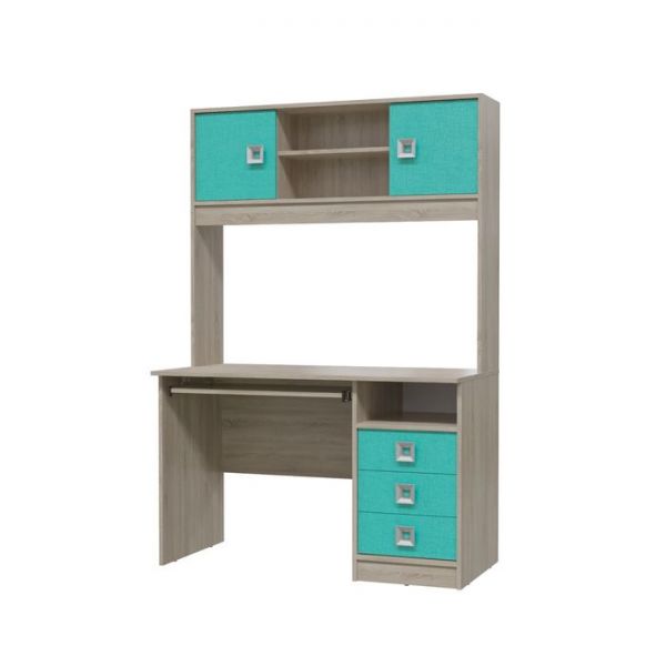 Шкаф настольный СИТИ 1200*270*1030 Дуб сонома/Аква