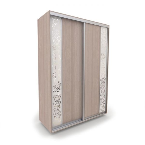 Шкаф-купе «Акцент-Вера», 1000 ? 600 ? 2310 мм, зеркало «спирали М», ясень шимо светлый