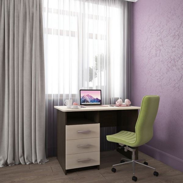 Стол письменный «Сити 1», 1050 ? 650 ? 748 мм, цвет дуб девон / дуб венге