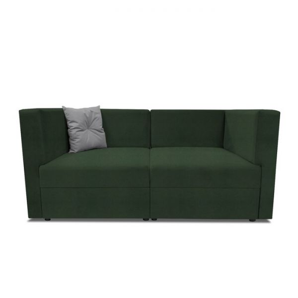 Диван модульный прямой «Бергамо», две секции, велюр, цвет dream yellow / dream grey